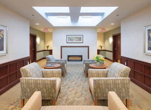 Common living area in senior living community