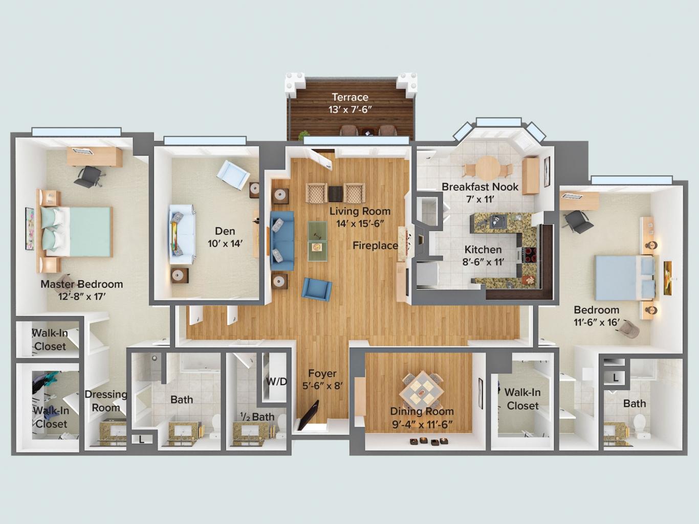 Floor Plan Walnut