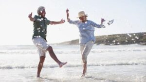 Seniors at the beach