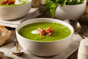 Spring pea soup