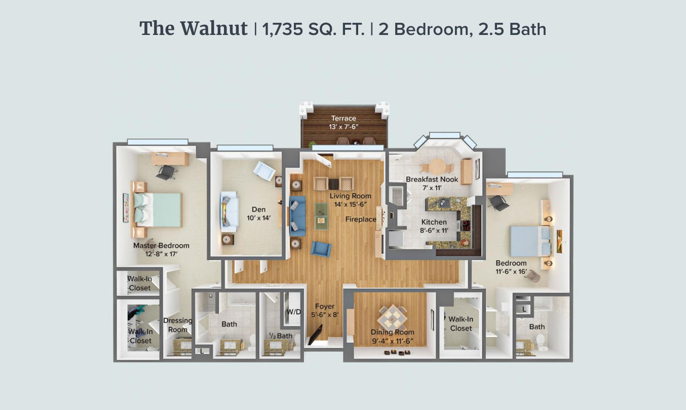 Walnut floor plan