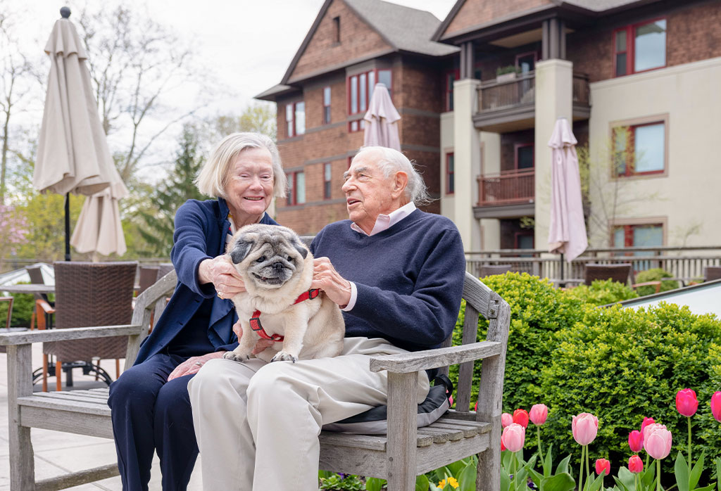 Residents with their dog