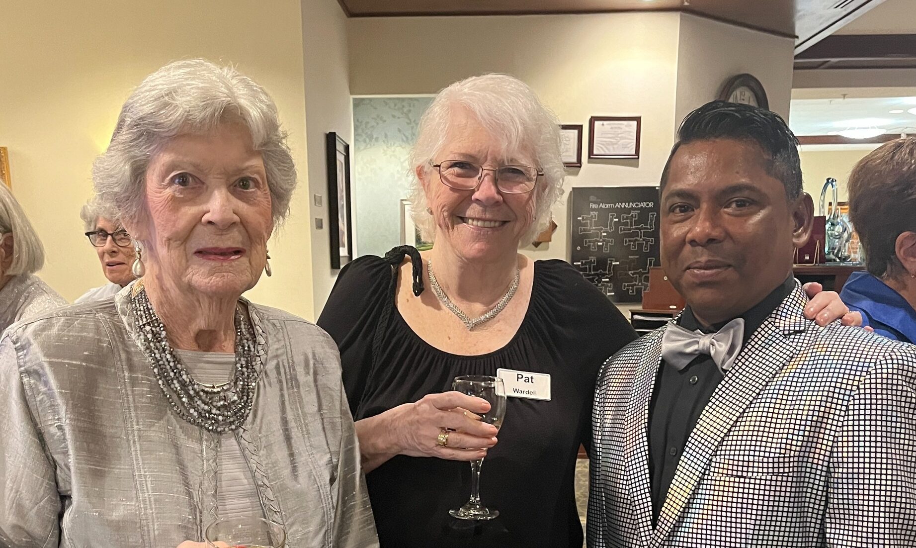 Resident Pat Wardell, center at Edgehill Senior Living's 25th Anniversary Celebration.