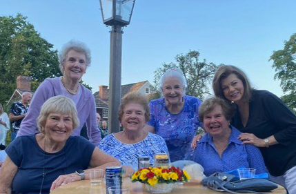 Evie Smick with friends at the Greenwich Historical Society Music on the Lawn