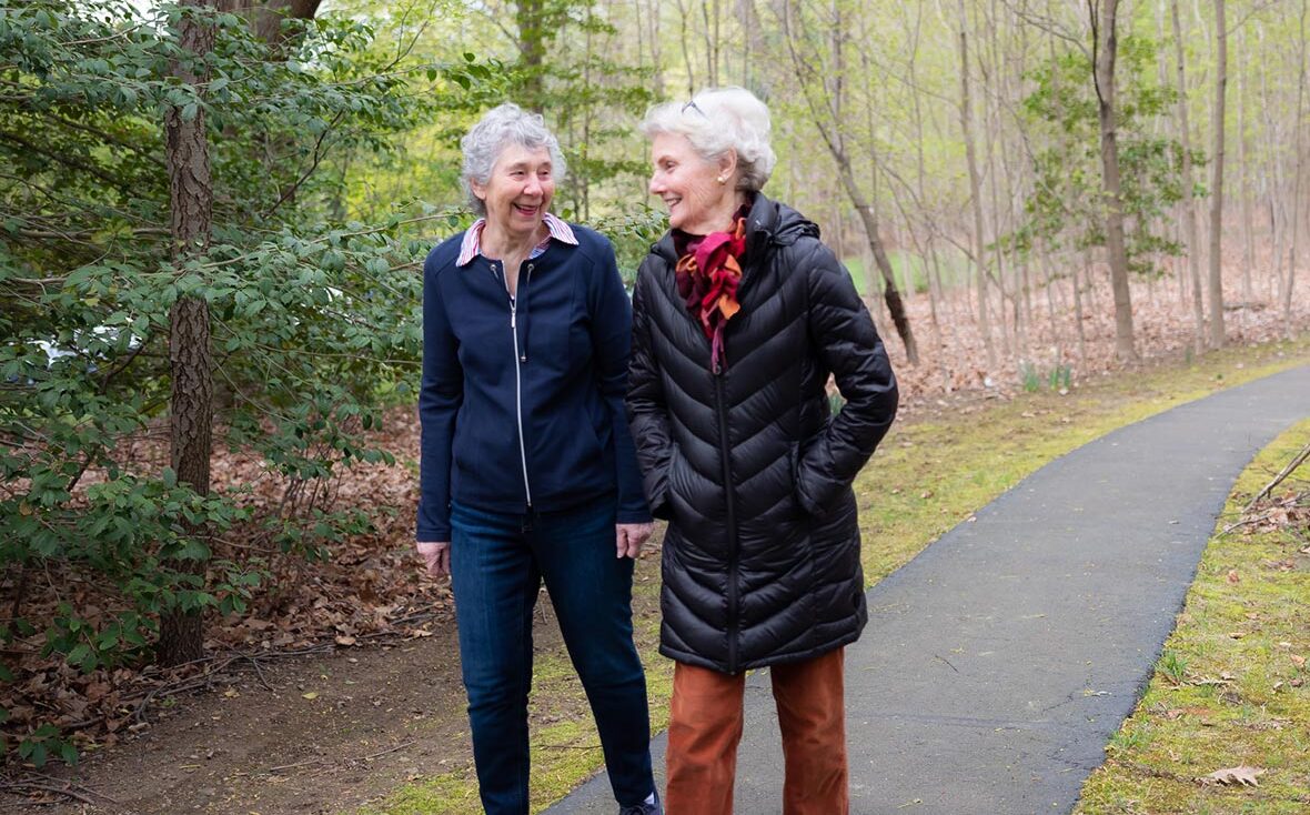 Exterior walking path