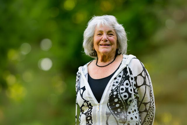 Resident Joan on Edgehill walking trails